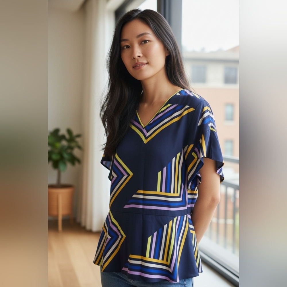 Halogen Multicolor Striped Blouse